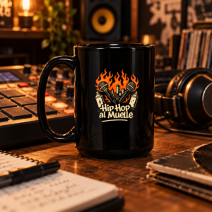 La taza del Muelle  - 15oz Black Mug
